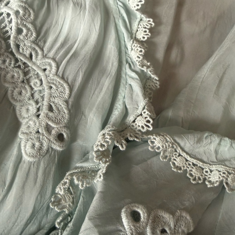 Johnny Was Seafoam Green with embroidered appliqué - Picture 3 of 7